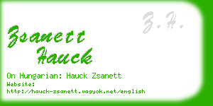 zsanett hauck business card